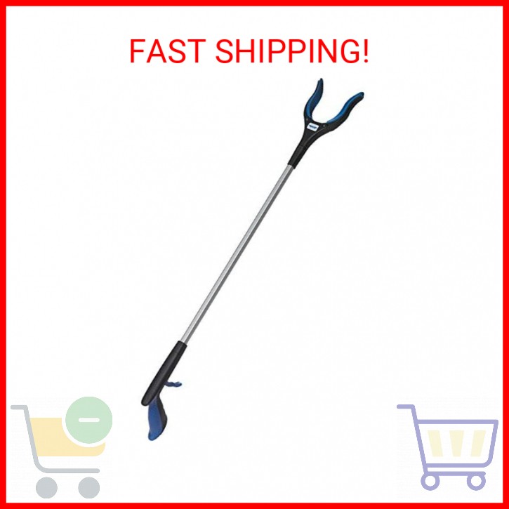 Ettore Grip’n Grab: Multi-Purpose Reach Tool with Rotating Rubber Grip Head, Blu