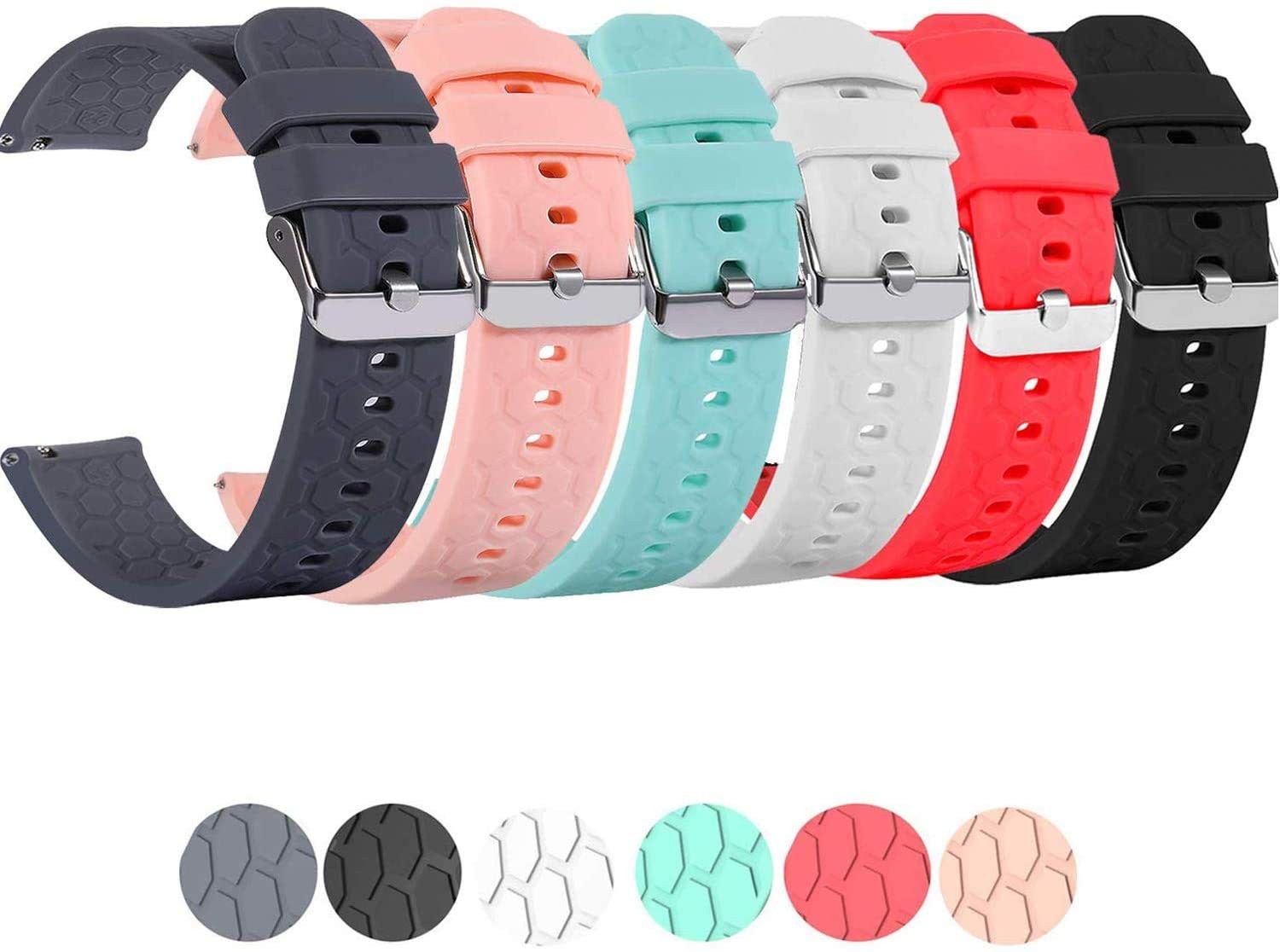 FitTurn 6pack Bands Compatible with IP67 120 millimeters, SixColors