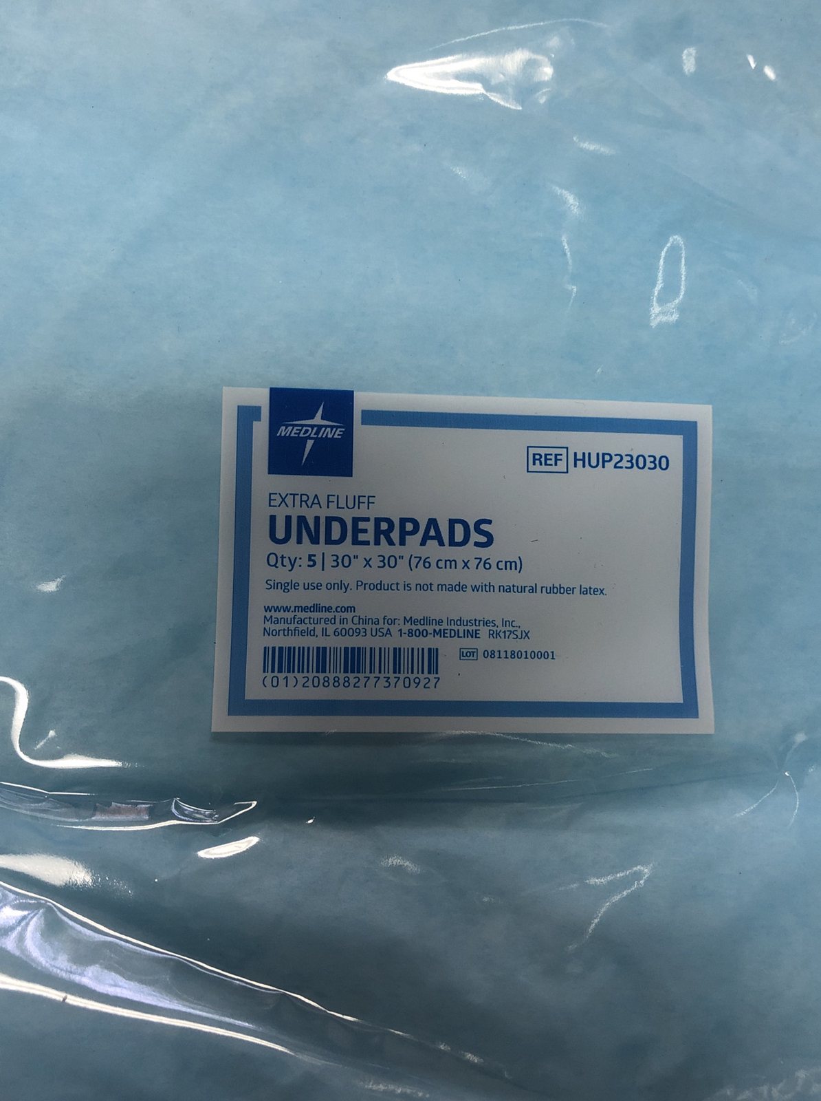 5 PK Underpads 30″x30″ ( 5 PC/Pack each = 25 PC)