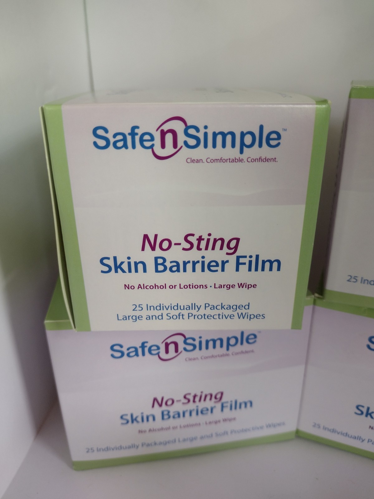 100 Safe n Simple SNS00807 Large No-Sting Skin Barrier Film Wipes Exp 2026/27