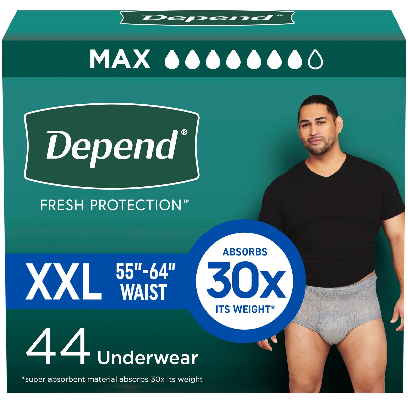 Fresh Protection Adult Diapers, Incontinence Underwear for Men, Disposable, Maxi