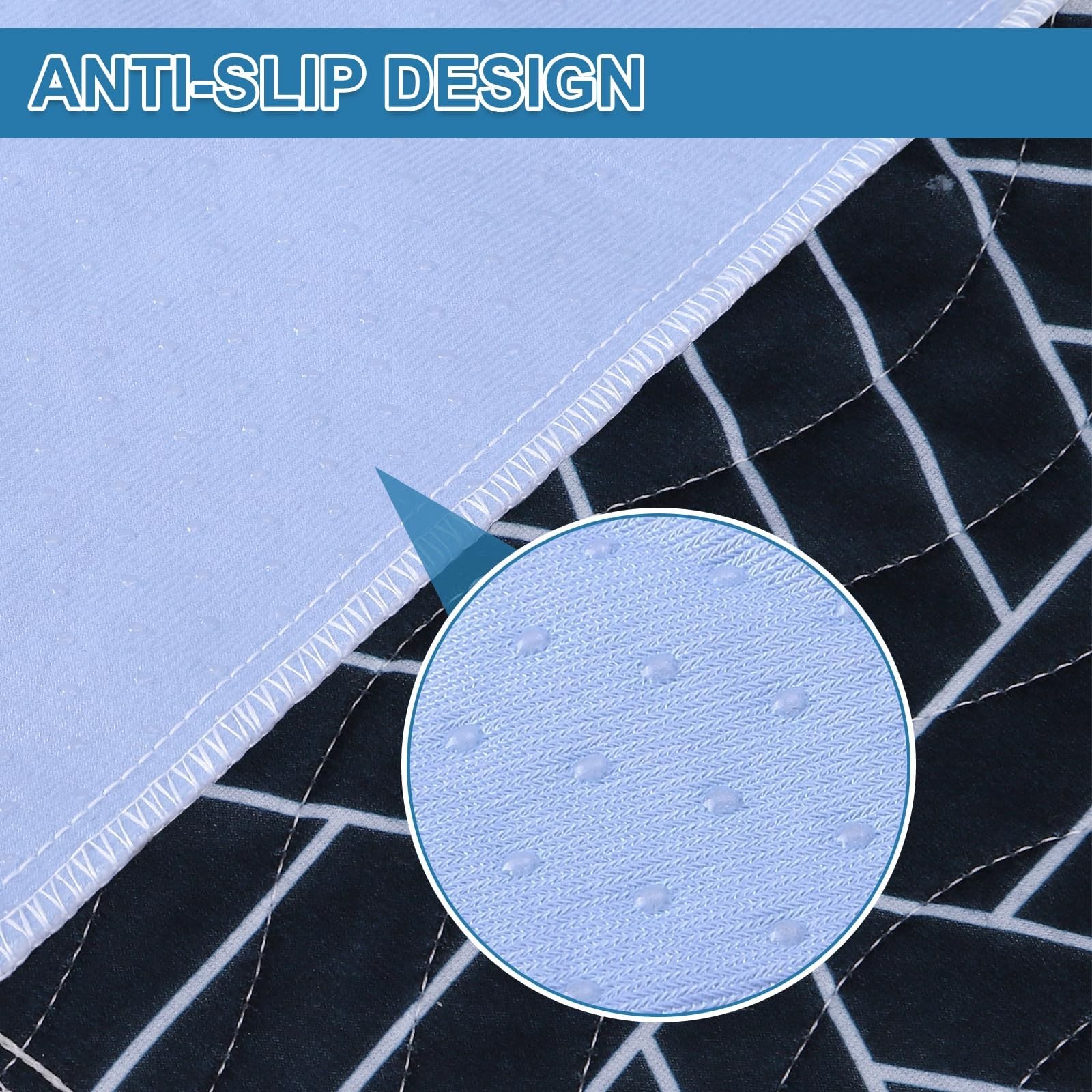Positioning Bed Pads With 8 Handles Easy Repositioning 34×52 Inch Navy Blue