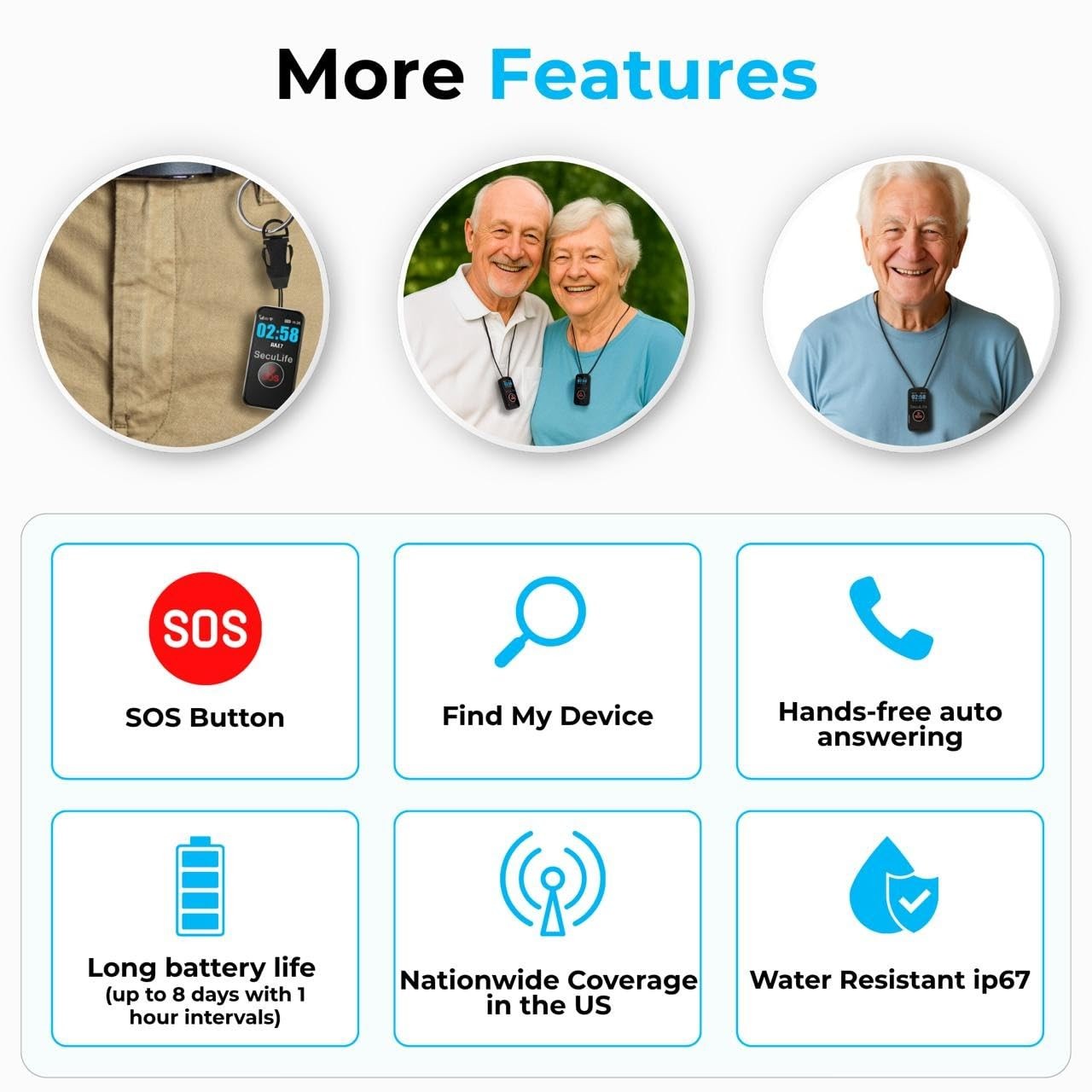 New 2026 Fall Alert Device, Medical Alert Pendant with for Seniors, SOS Call,…