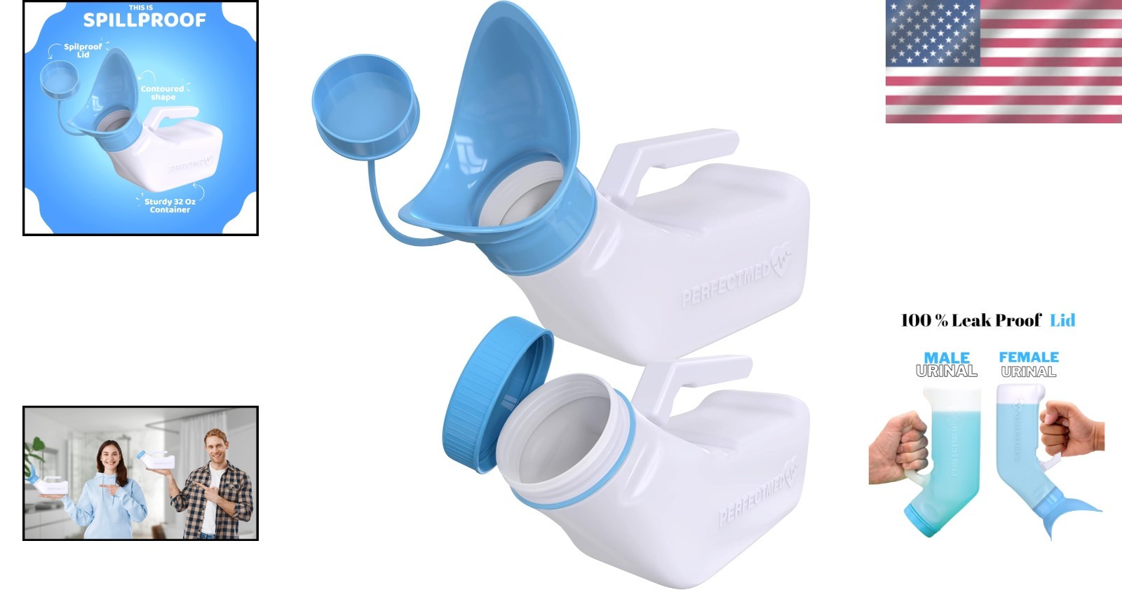 Sturdy 32 oz Spill-Proof Urinal – Perfect for Convenient Travel & Road Trips