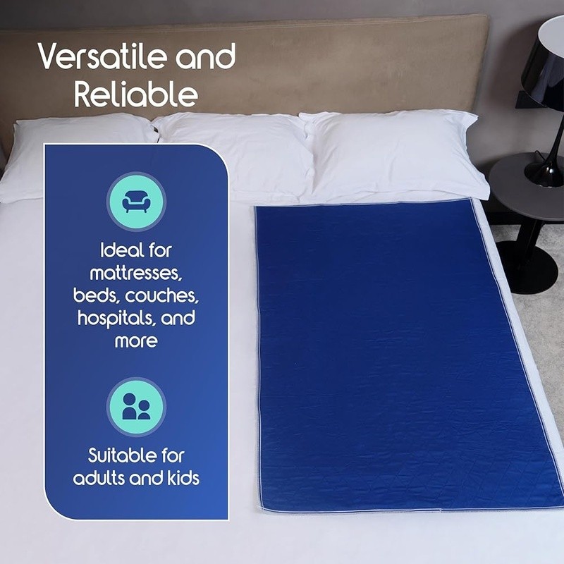 Extra Large Waterproof Bed Pad Reusable Washable Underpad Soft Comfort New
