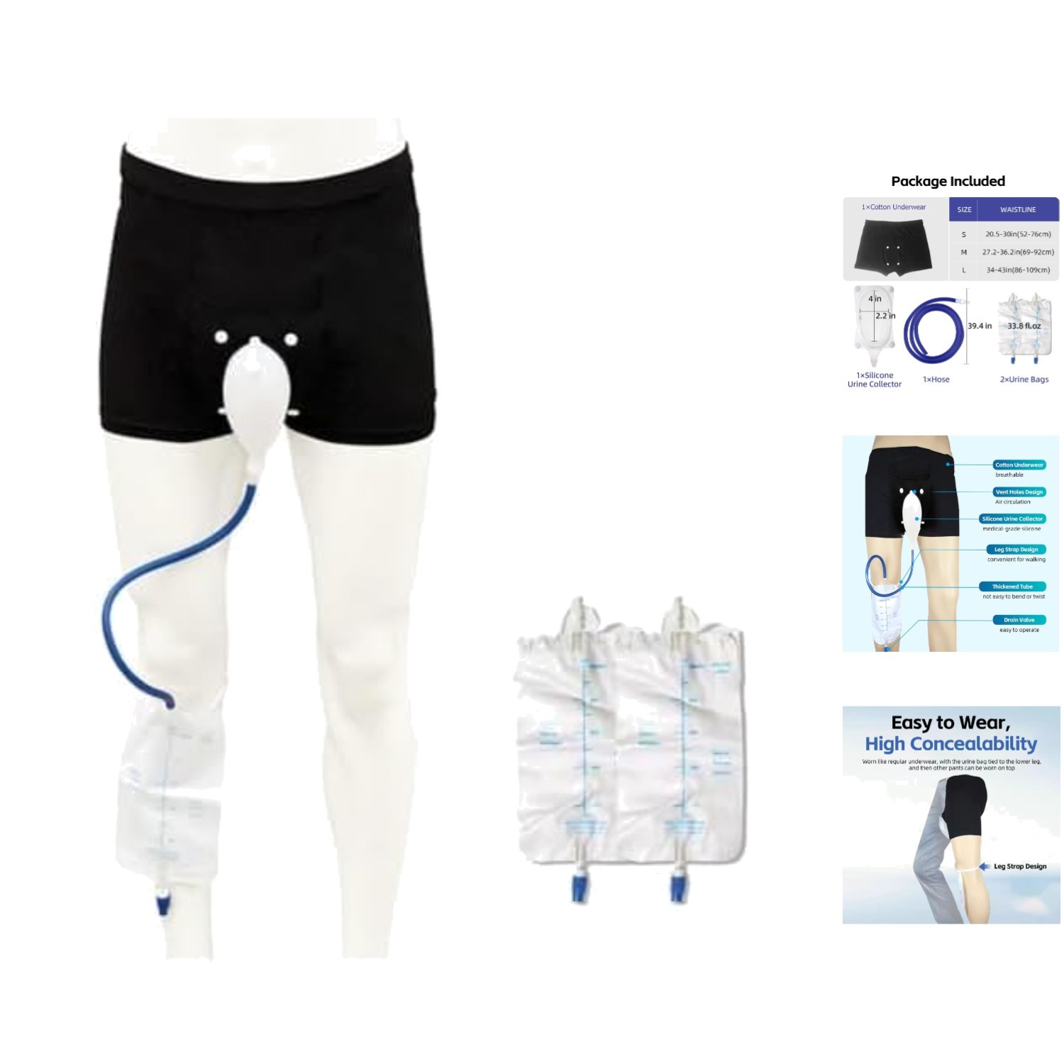 Leak-Proof Incontinence Underwear for Seniors – Discreet Wear with Reusable Bags
