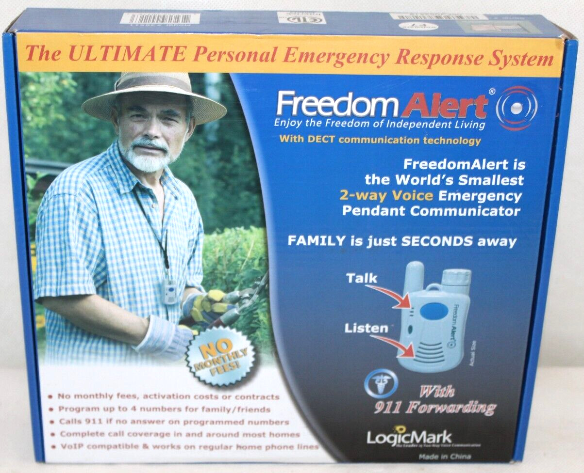 LogicMark Freedom Alert 35511 2-Way Voice Emergency Pendant Communicator