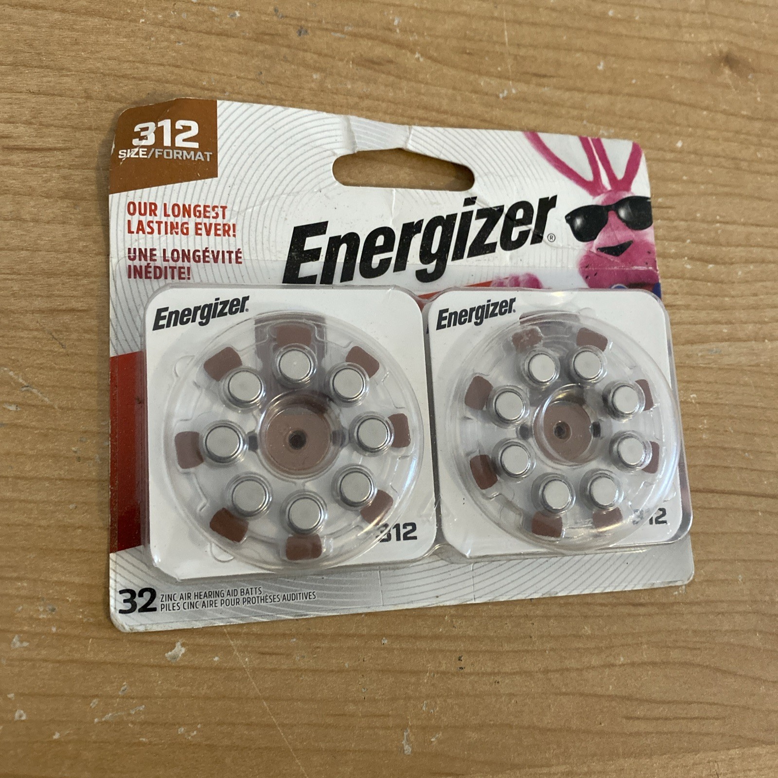 NEW Energizer 312 Long Lasting Hearing Aid Battery 32 PACK expires 06/2026