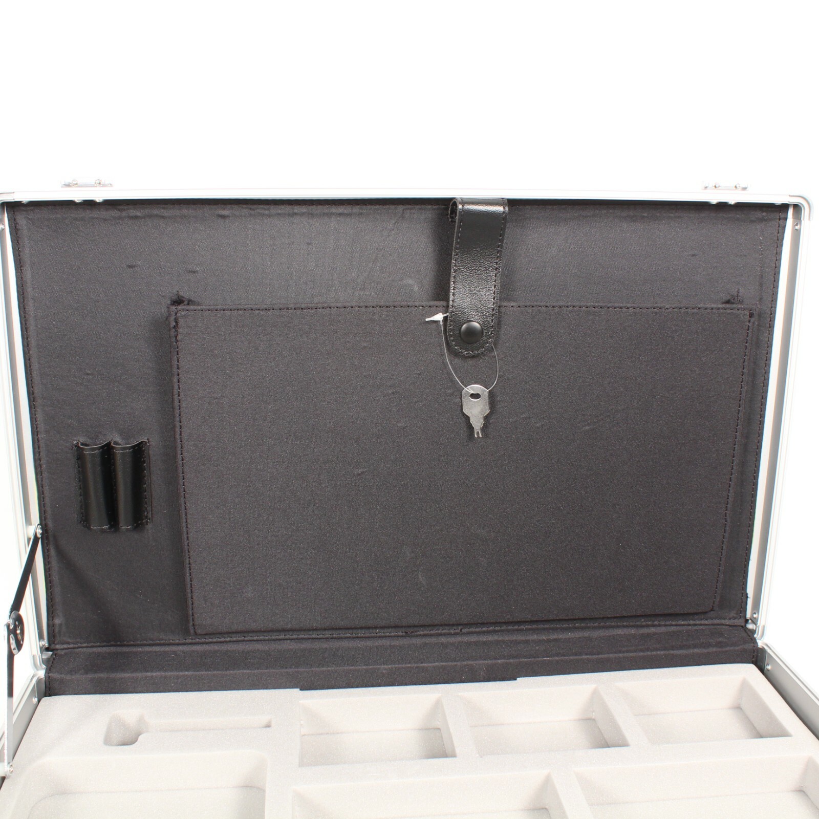 MED-EL COCHLEAR IMPLANT HARD BRIEFCASE W/LOCKS, KEY AND FOAM COMPARTMENT INSERT.