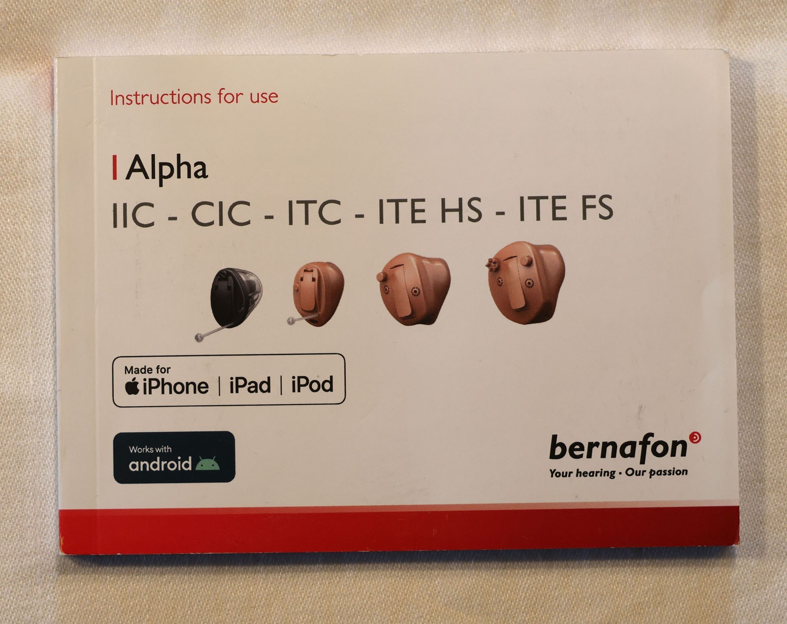 Bernafon Alpha Hearing Aids Left And Right Pair with extra batteries.