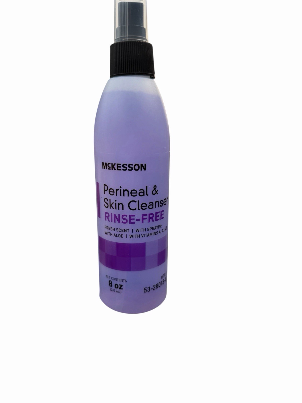 McKesson Perineal Wash Rinse-Free Fresh Scent Skin Cleanser 8oz Pump Bottle 1 Ct