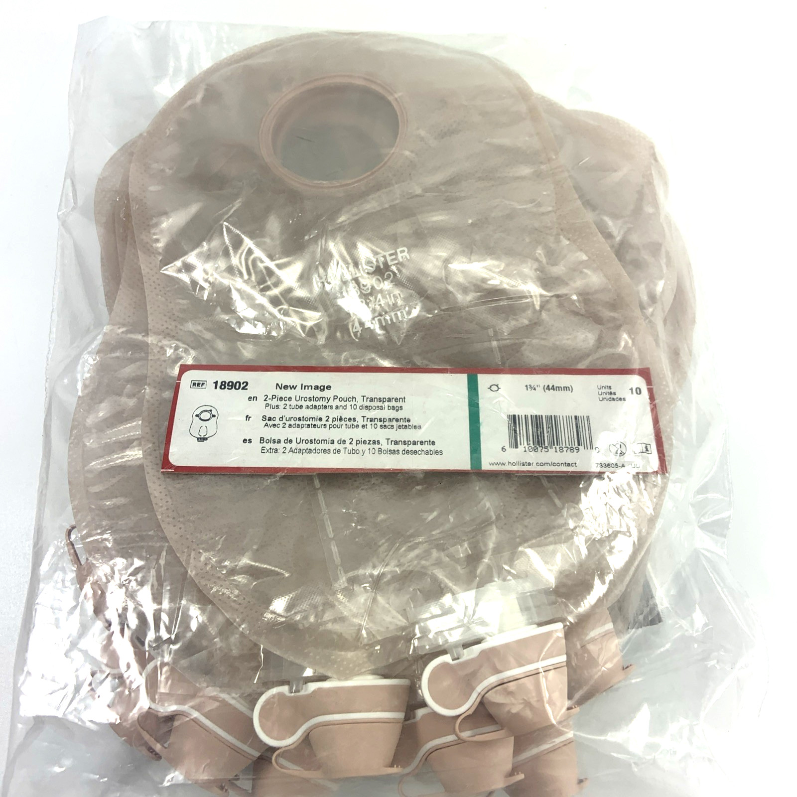 10 Hollister 18902 New Image 2-Pc Urostomy Pouches 1-3/4” Flange *NIB