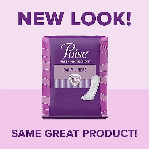 Poise Incontinence Panty Liners, Very Light Absorbency, Long, 44 Count