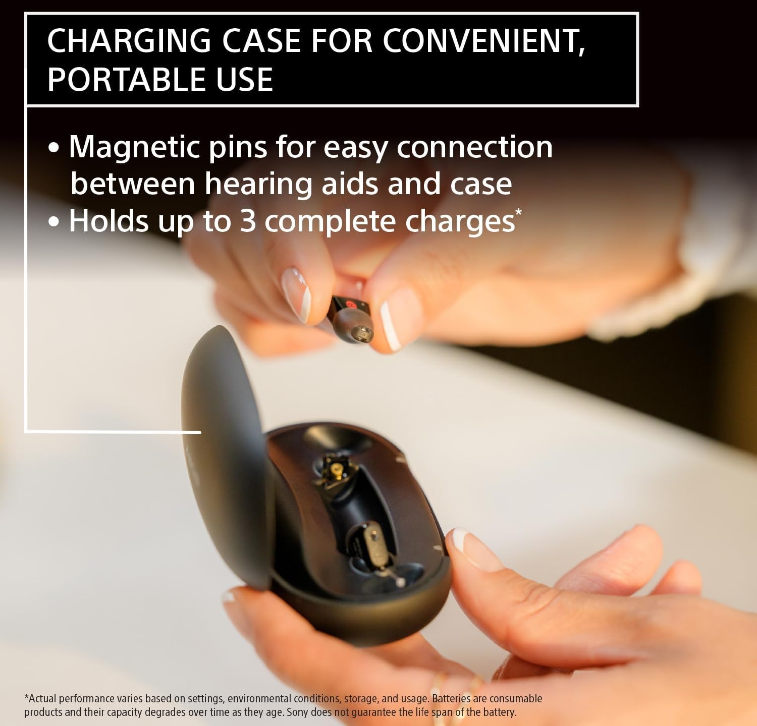 Sony CRE-C20 Self-Fitting Rechargeable OTC Hearing Aids
