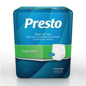 Presto Maximum Absorbency Brief Large (45 to 58 Inch Waist) Blue Pack of 18