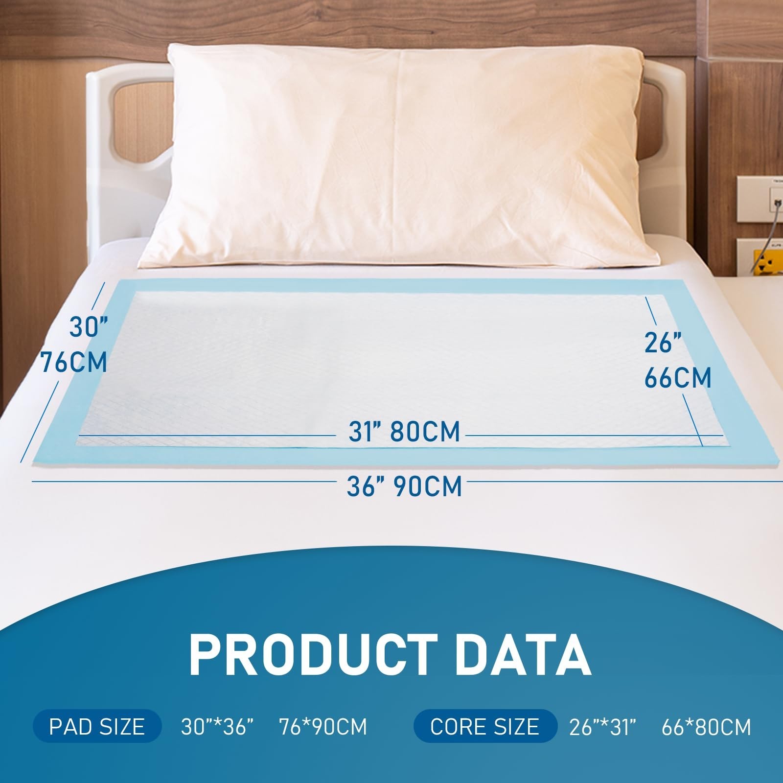 Extra Large 30 X 36 in Disposable Bed Pads Adults Incontinence Underpads