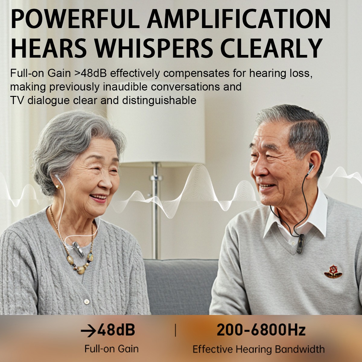 Hearing Aids Headsets TV Listening Headphones for Seniors or Hearing Impaired US