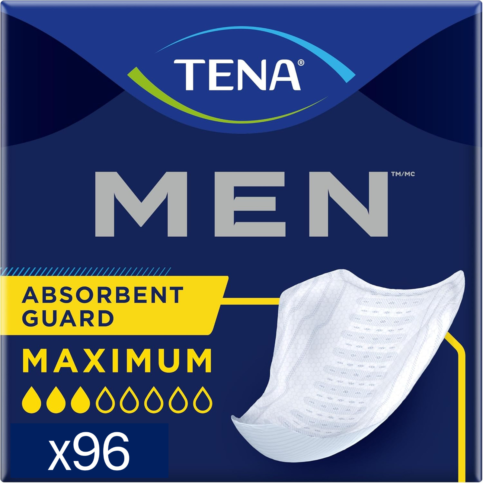 TENA Incontinence Guards for Men Maximum Absorbency 96 Ct
