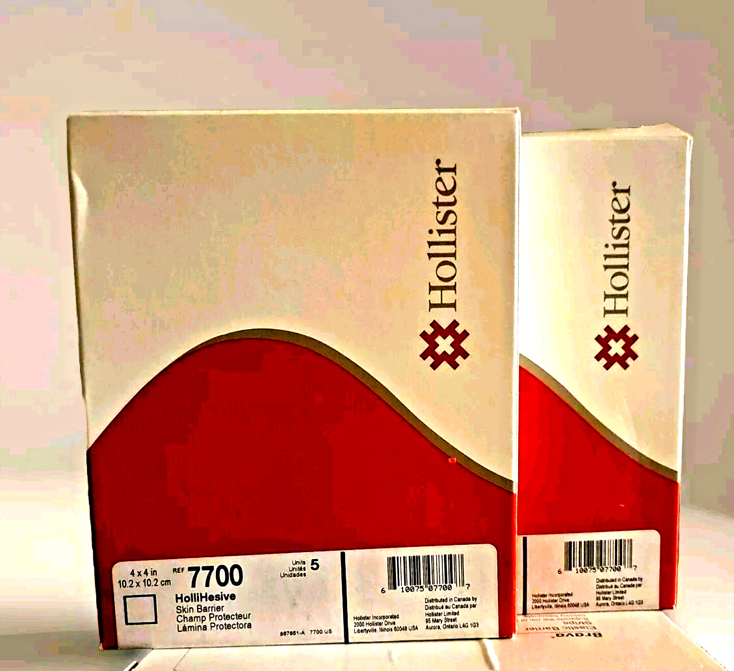 Hollister 7700 HolliHesive 4×4 Skin Barriers 2 Boxes (9 packs) New
