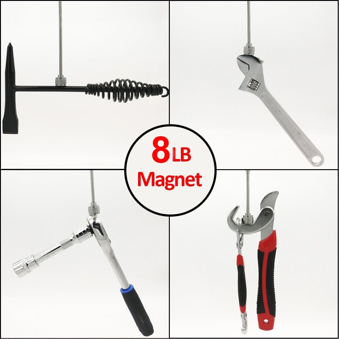 Telescopic Magnetic Pickup Tool,8LB Magnet Stick, 30″ Extendable Magnet with …