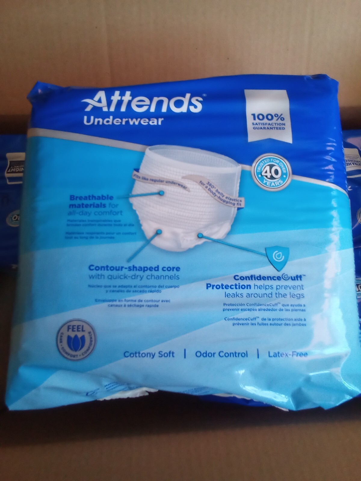 Attends Advanced Underwear Adult XL Heavy 58-68″ 4 Bags of 14 ct Incontinence #4