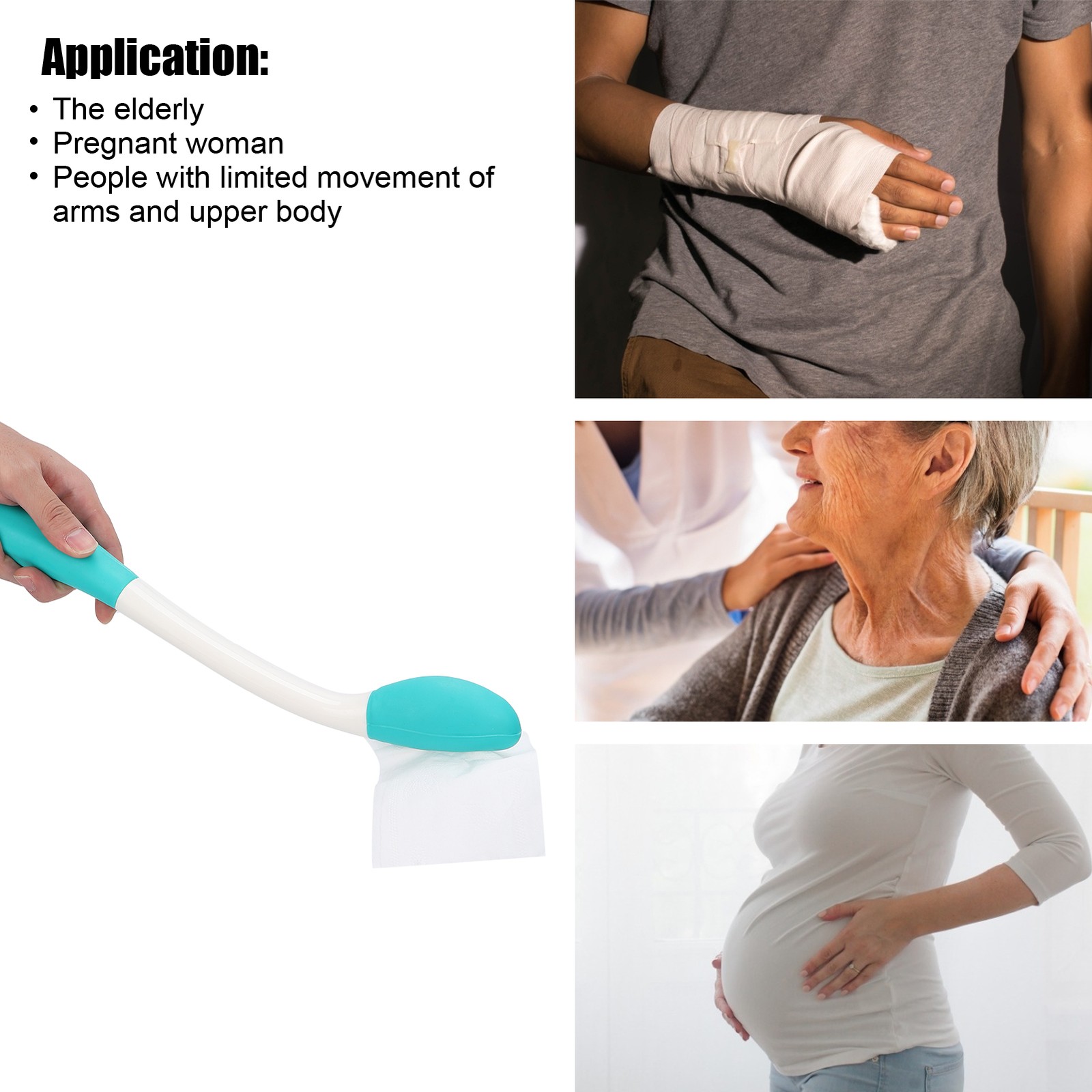 NEW Toilet Tissue Wiping Aid Silicone Comfort Limited Mobility Self Assist Wiper