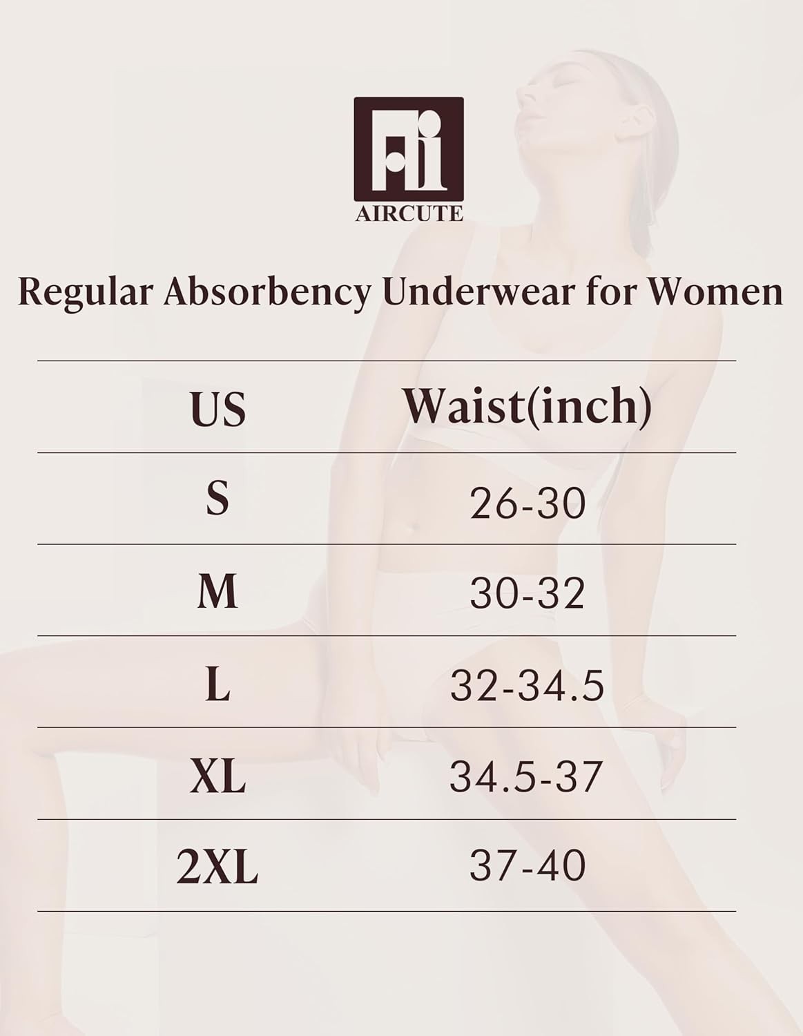 6 Pack Large AIRCUTE Urine Incontinence Underwear Panties for Women Leak Proof