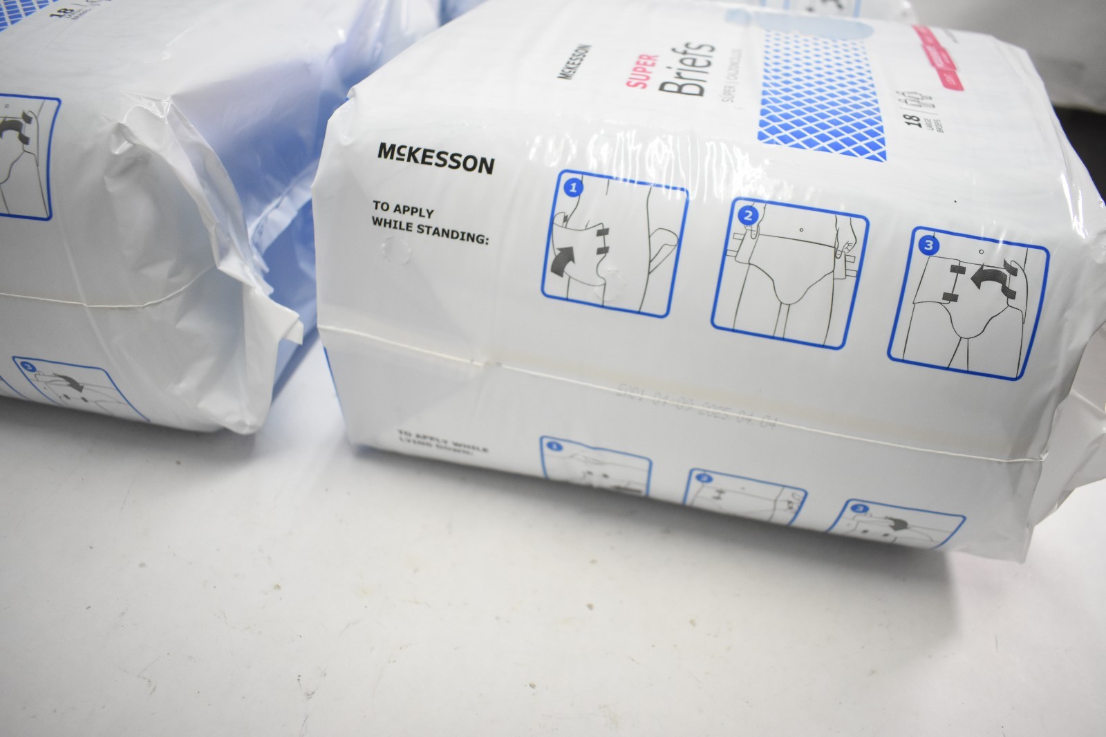 Lot of 4 McKesson Super Moderate Absorbency Adult Disposable Cloth Briefs Large