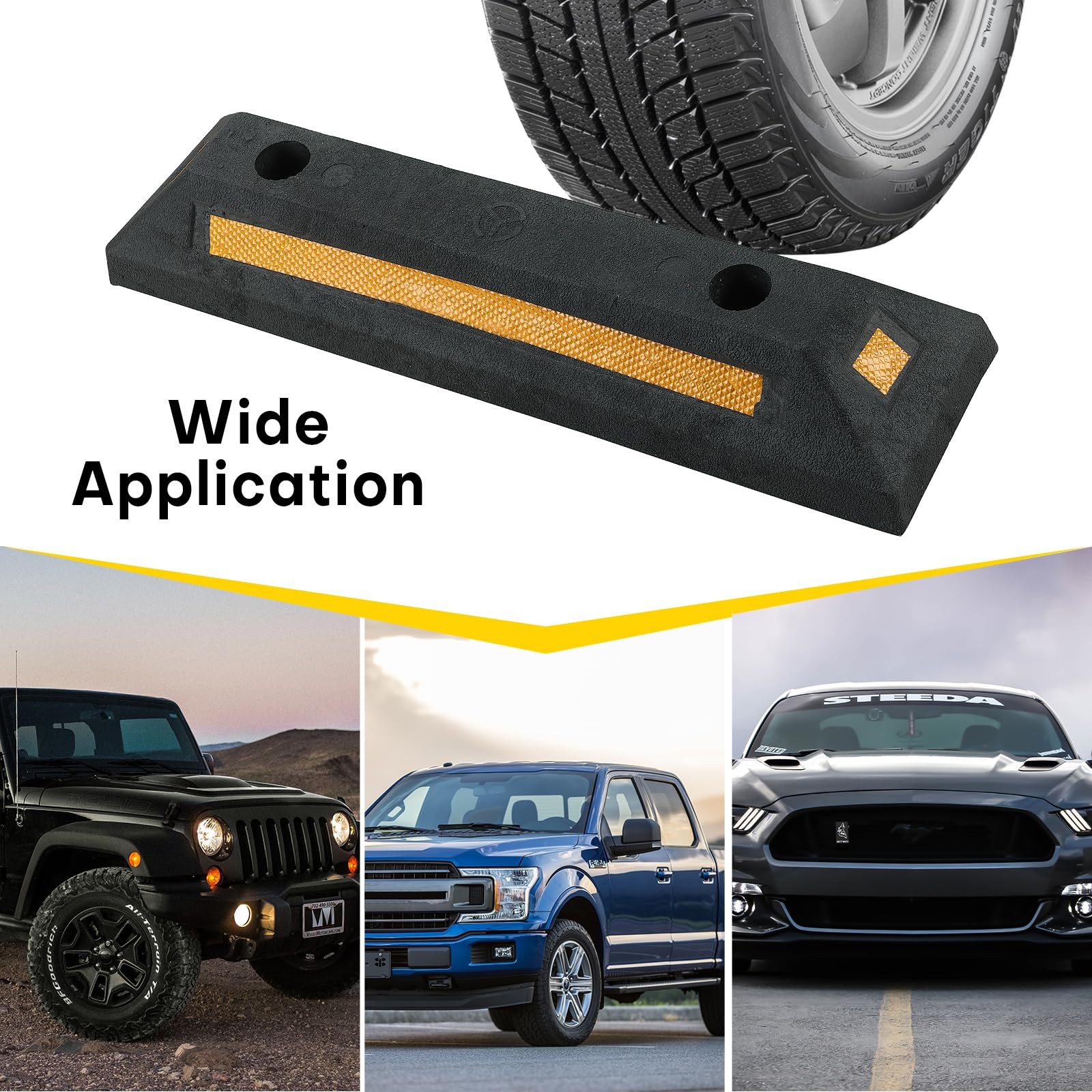 Acymner 2 Pack Rubber Parking Guide Blocks