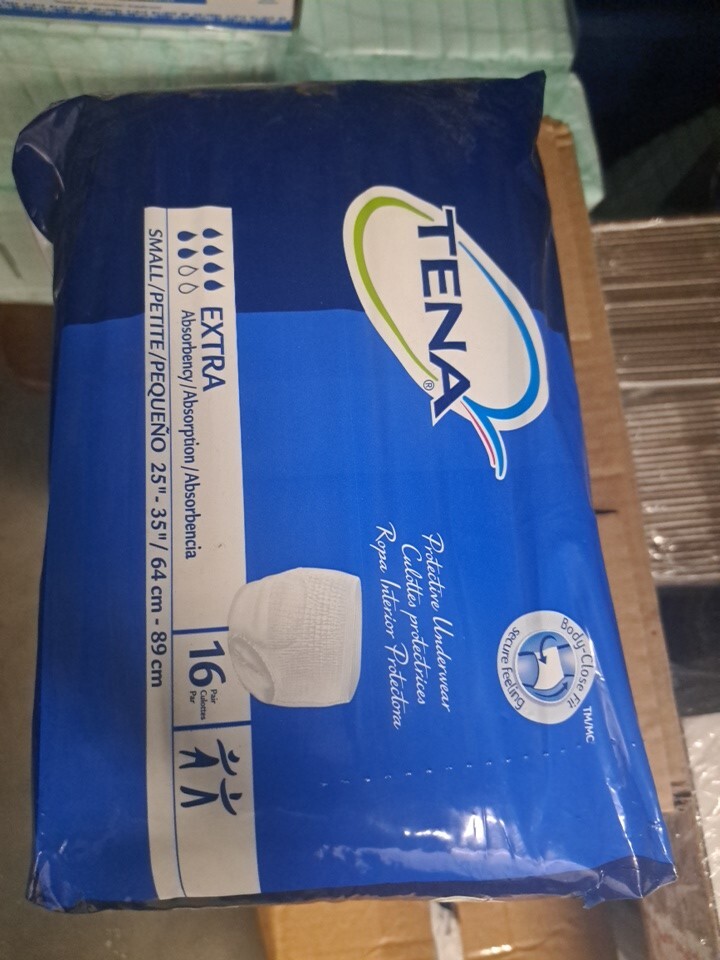 NEW 1 PK/16 EA TENA Extra Absorbency Protective Underwear Small 25″ – 35″