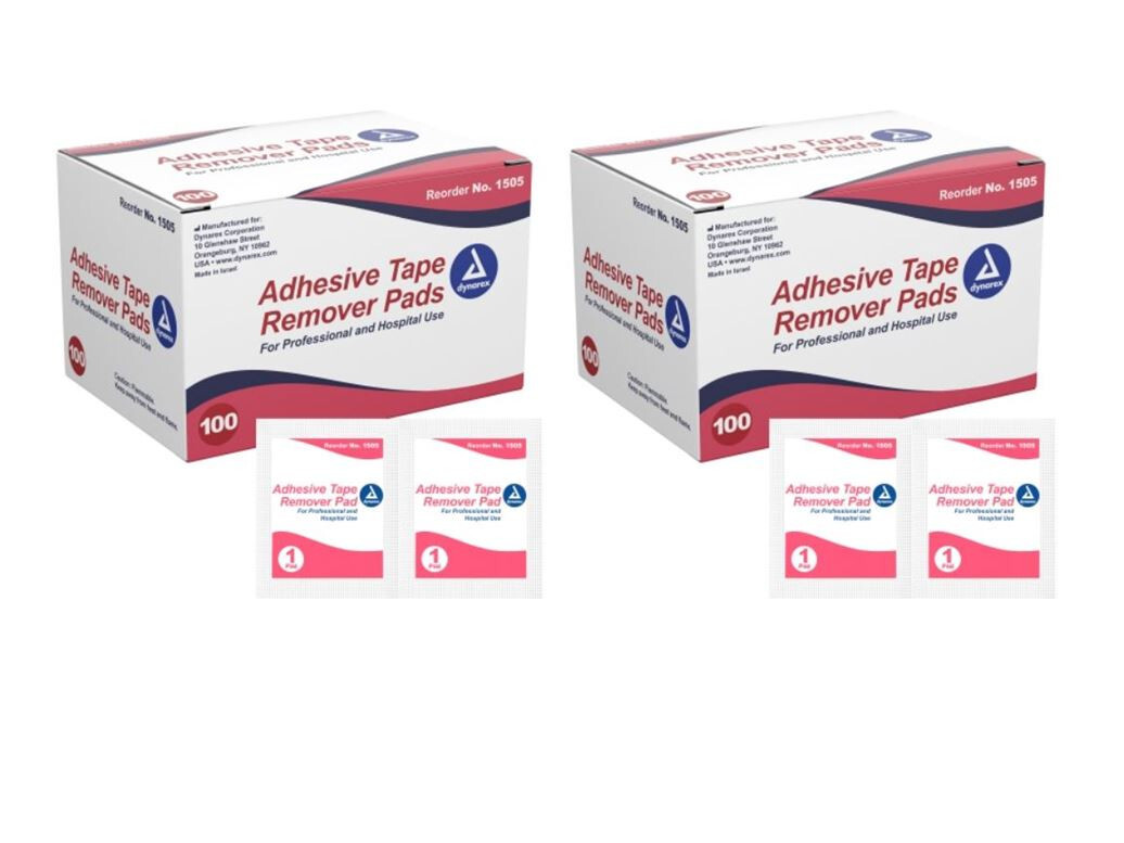 2 BOXES Adhesive / Barrier Remover Pads, Tape adhesive Remover Dynarex 1505