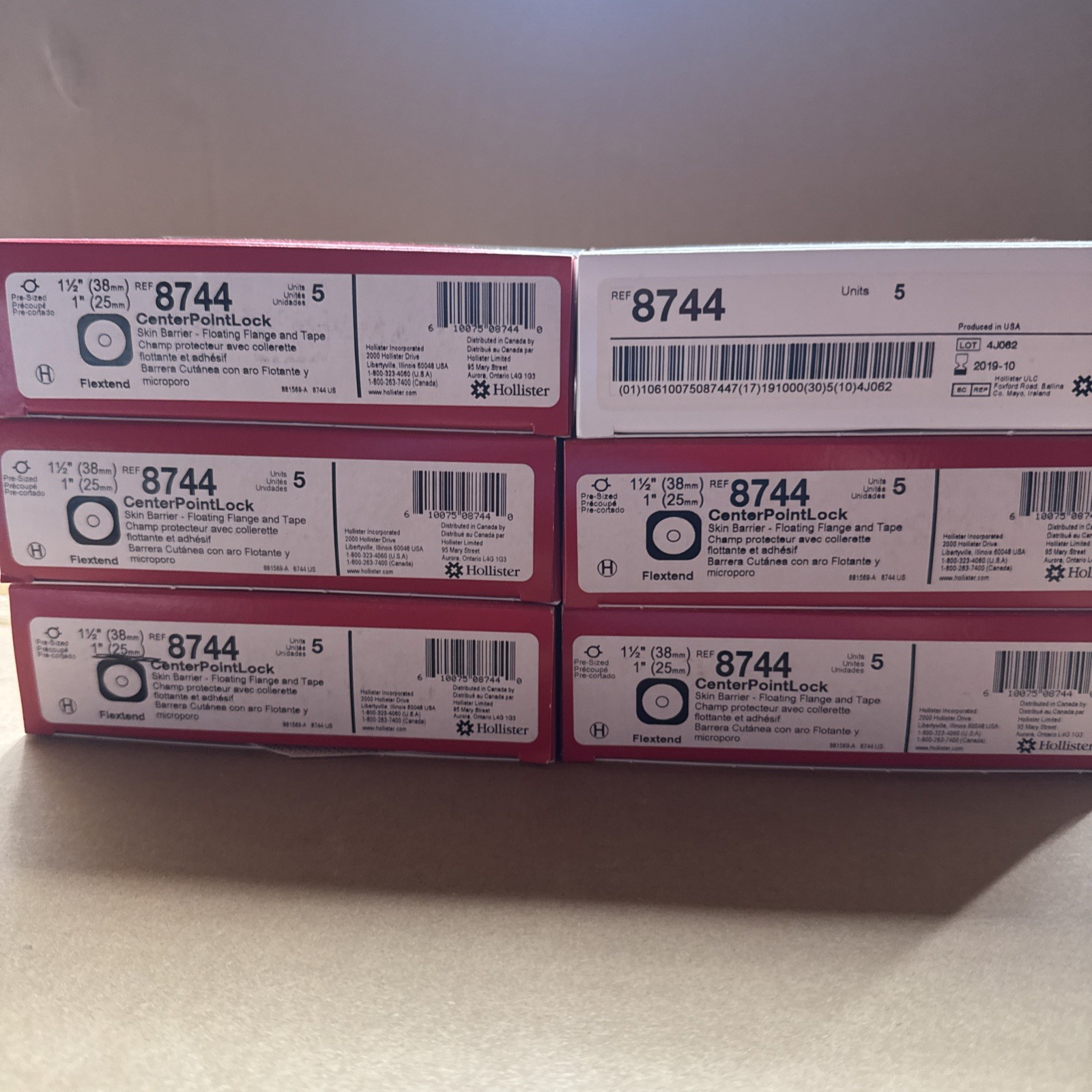 Hollister CenterPointLock 8844 Skin Barriers Lot Of 6 Box. Expired 2019. As Is