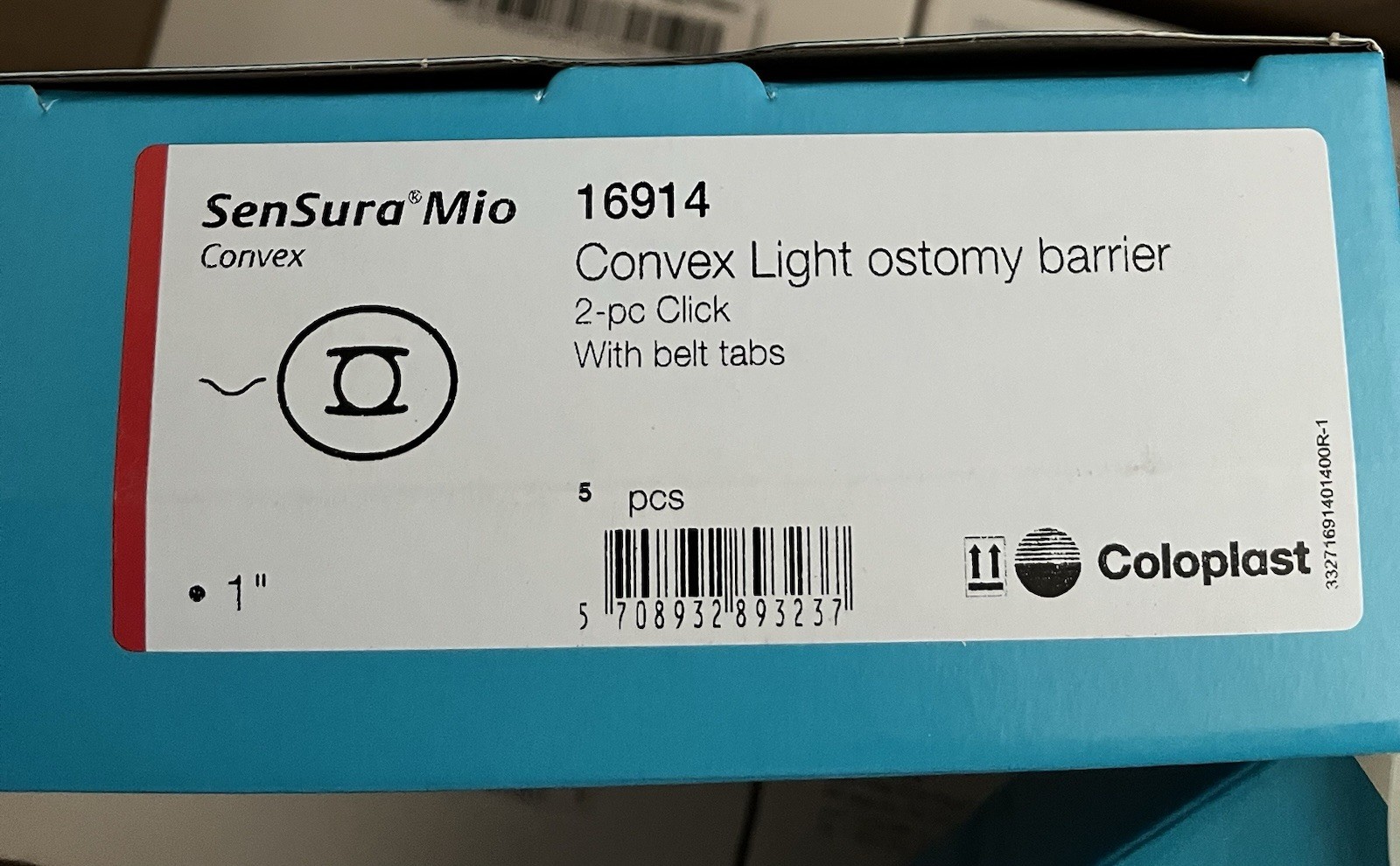 Coloplast SenSura Mio #16914 2-Piece Click Ostomy Barrier 5 Per Box – Lot 6 box
