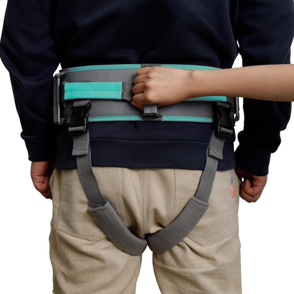 Gait Belt with Handles XL 39″-47″ Green for Elderly Transfer & Physical Therapy