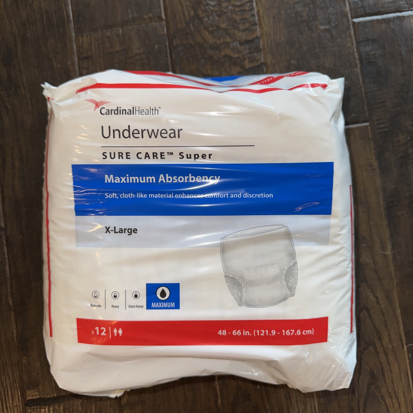 Cardinal Health Sure Care Super XL Protective Underwear – 12 Count
