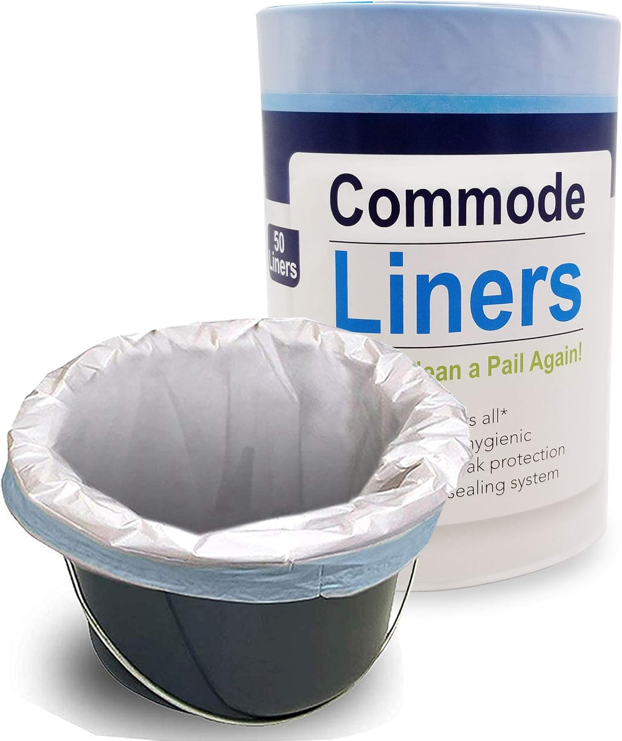 Commode Liners – Pack of 50 Disposable Commode Liners – Fits All Standard Bedsid