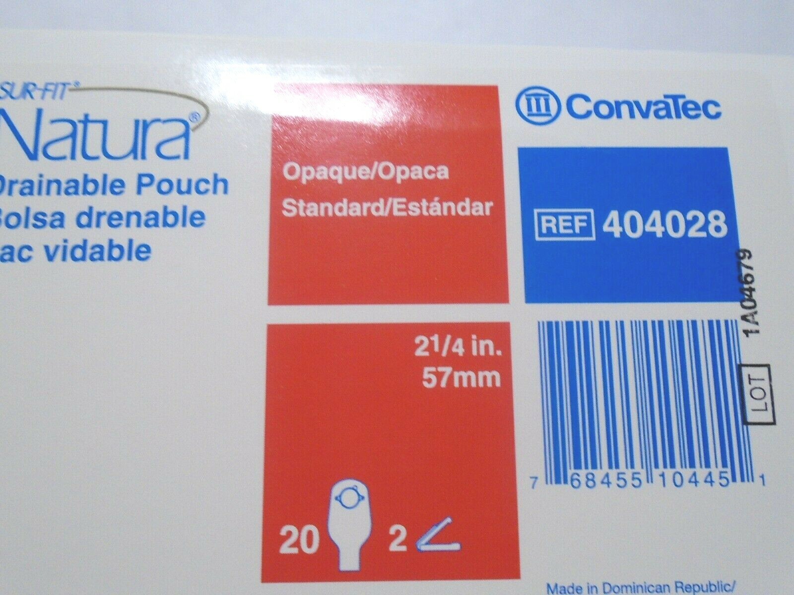 OSTOMY POUCH SUR-FIT NATURA TWO – PIECE SYSTEM 12” LENGHT DRAINABLE ( BOX OF 20