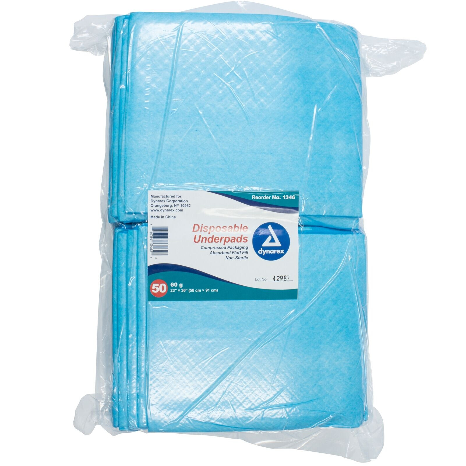 Dynarex Disposable Underpad Fluff 23X36″ 1346 50 pads
