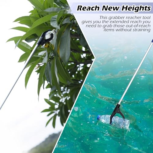 Pcs Grabber Reacher Trash Pickers Bulk 30” Long Elderly Earth Day 10 Blue