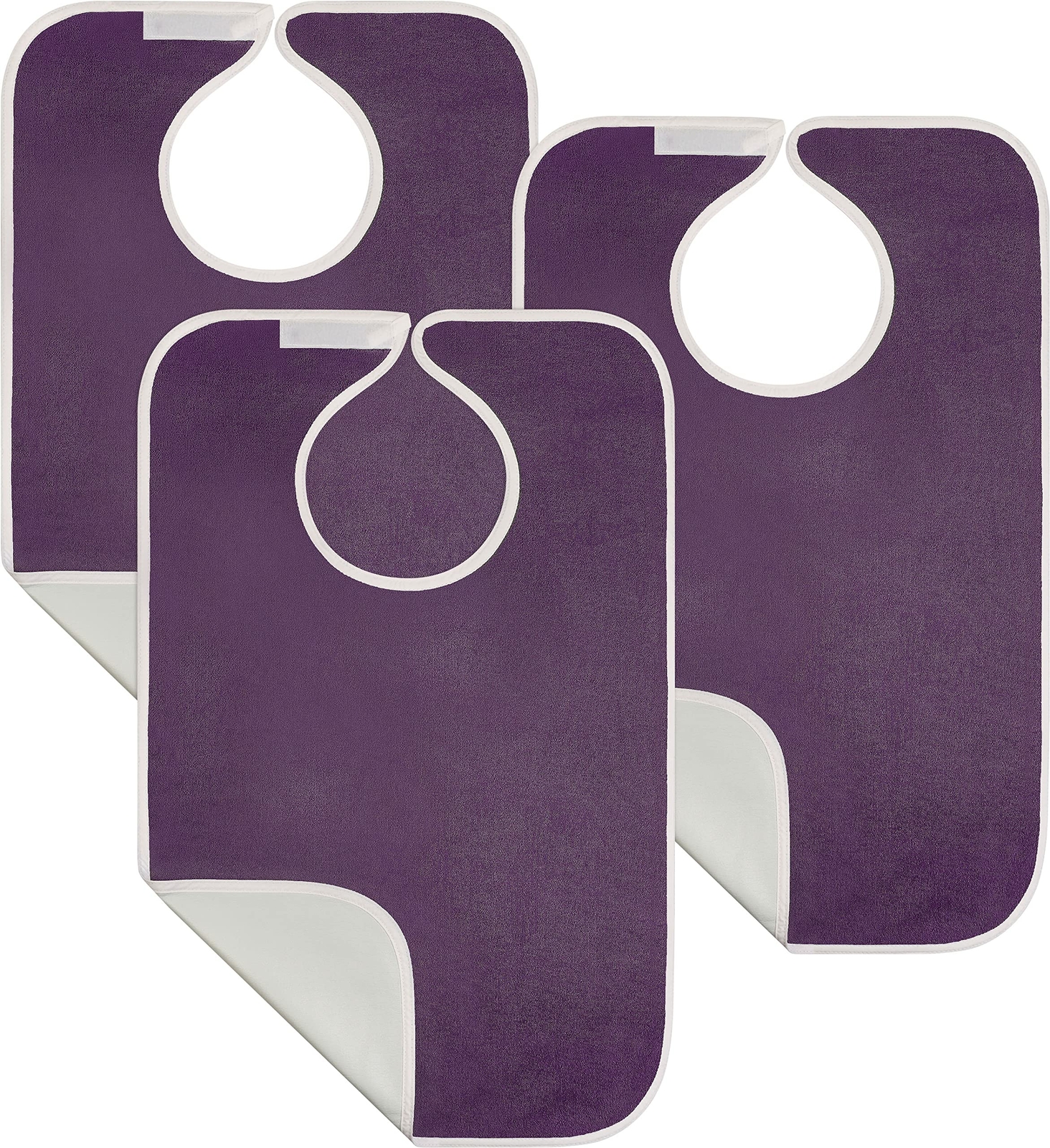 Utopia Towel Adult Bibs Set of 3 Premium Quality Terry Cloth Reusable & Washable