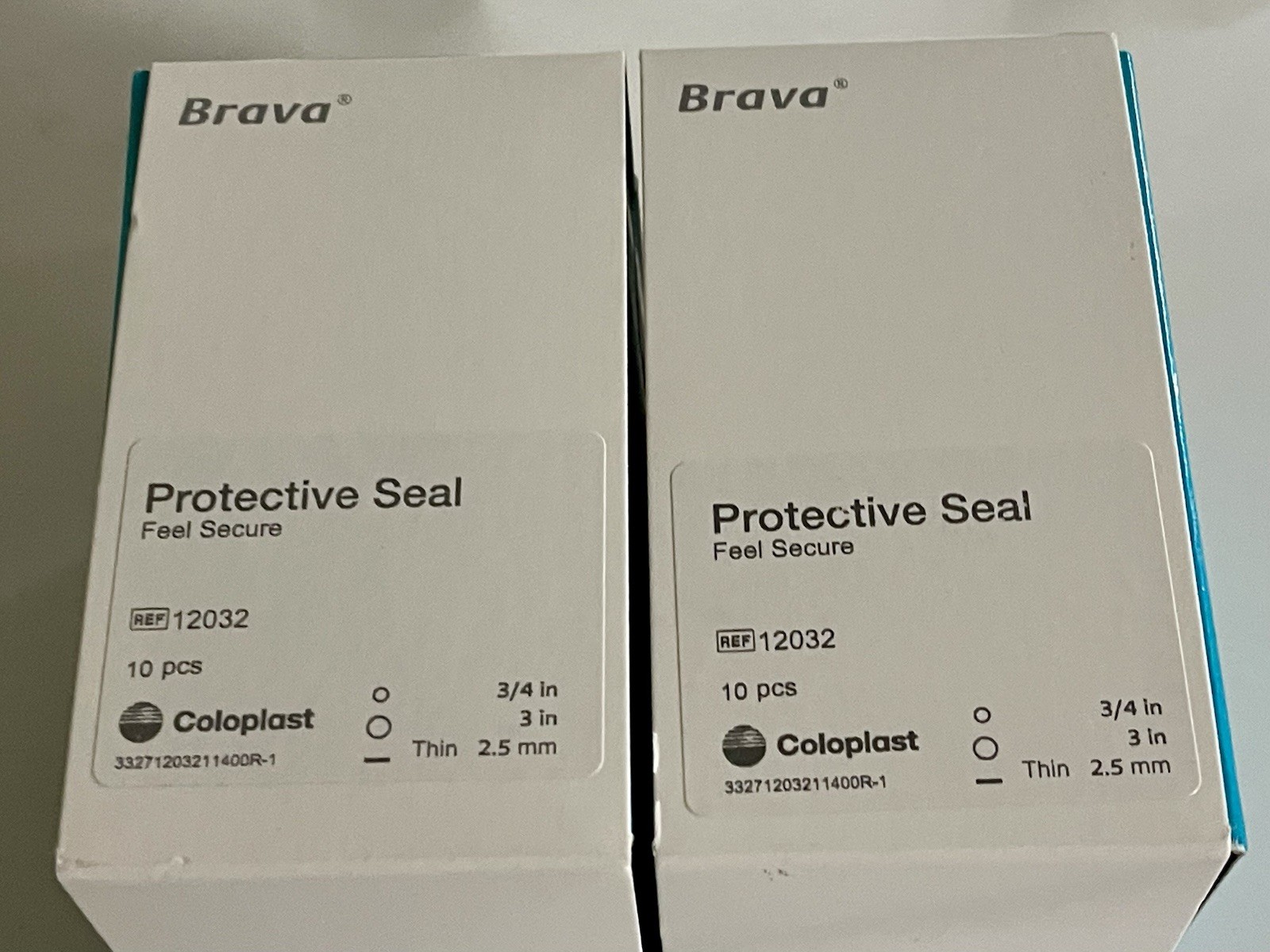 Brava Protective Seal For Ostomy. Coloplast 12032 Set of 2 Unopened Boxes 10ea.