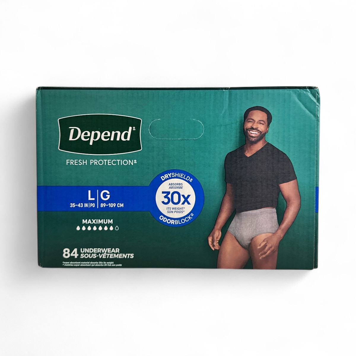 Depend Fresh Protection Adult Incontinence Underwear Men’s Large – 84 Count