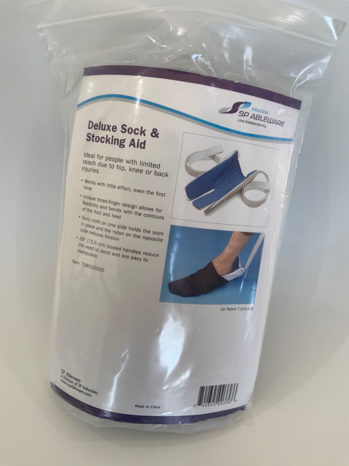 SP Ableware Maddak Deluxe Flexible Sock Aid Stocking Dressing Aid New 738520000