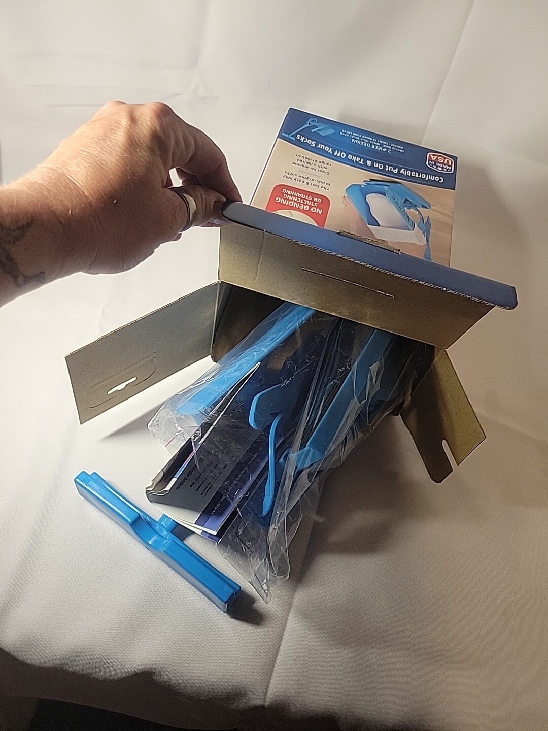 Sock Slider Aid As Seen On TV Kit Put Socks On & Take Off with No Bending NEW