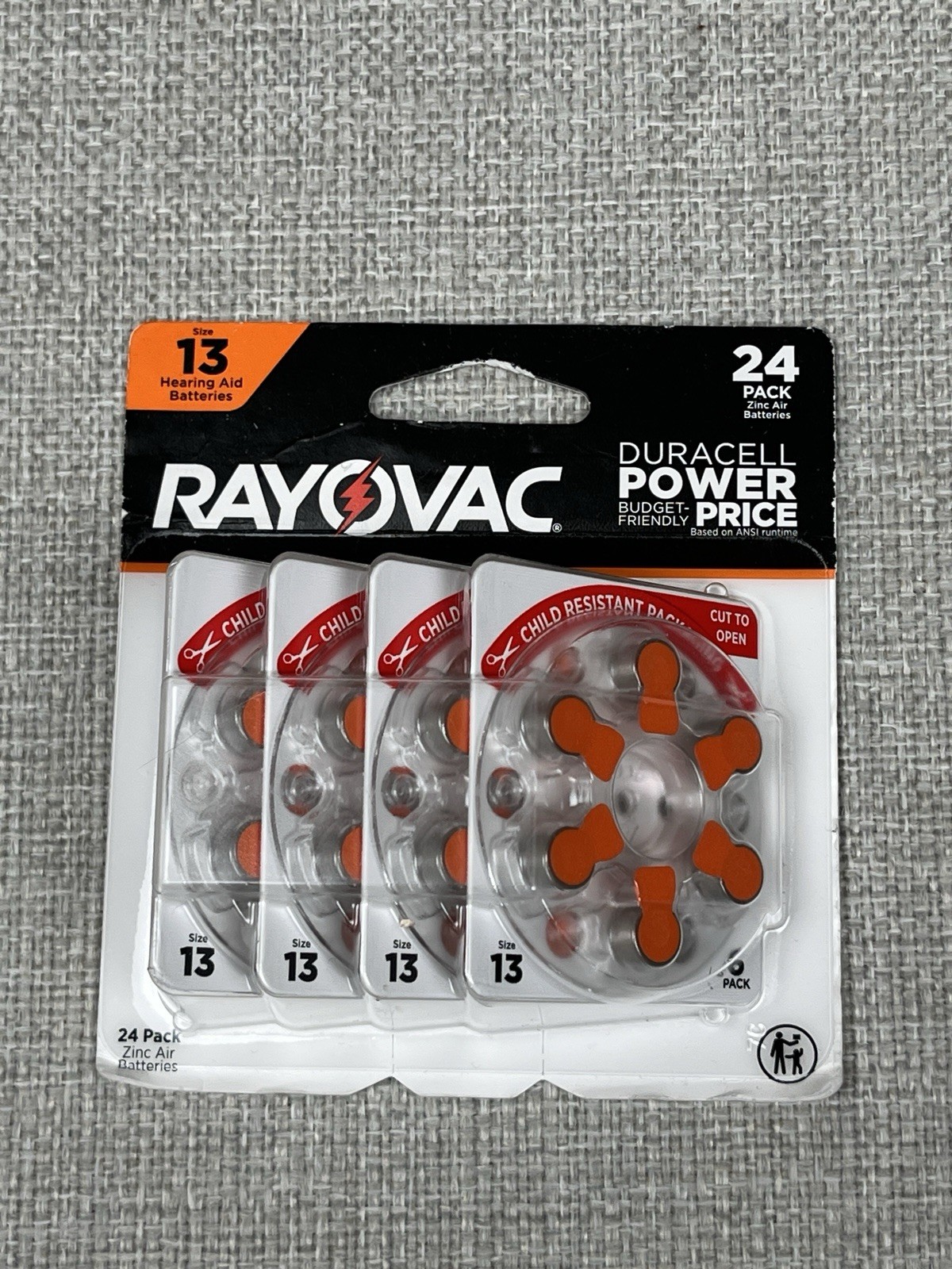 Rayovac Hearing Aid Batteries-24 Pack Size 13-Expiration Date 10/ 2028