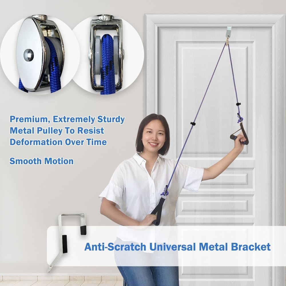 Shoulder Pulley for Physical Therapy Over Door Rehab