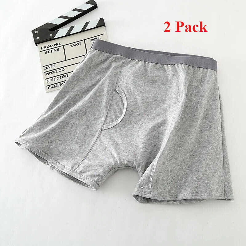 2PC Men Leak-Proof Underwears Underpants Leakage Prevention for Elderly Patients