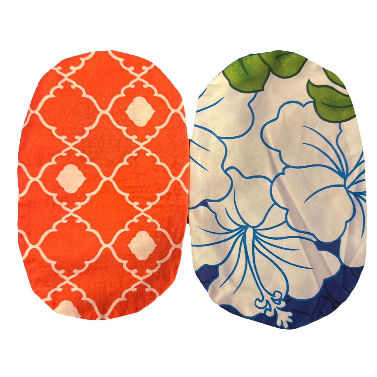 2 Pc Ostomy/colostomy Bag Cover Cotton Bag Cover Orange/blue New! Washable