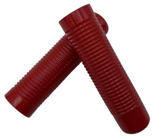 Comfort Axis Classic Ribbed Grip for 1″ Handle Bar, Red – 1 Pair