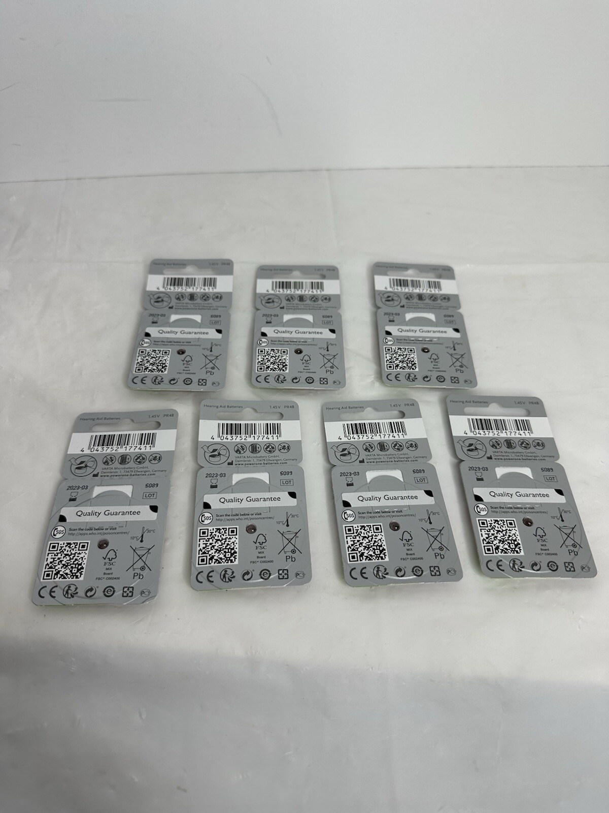 7 Powerone Size 13 Hearing Aid Batteries P13 Pack of 42 Expire 3/2023